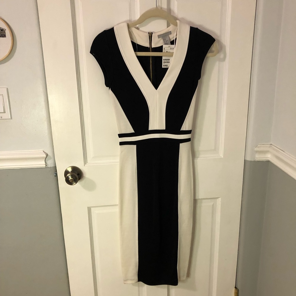 NWT H&M women’s black and white dress size xs.